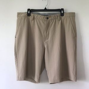 Adidas tan hybrid golf shorts size 40